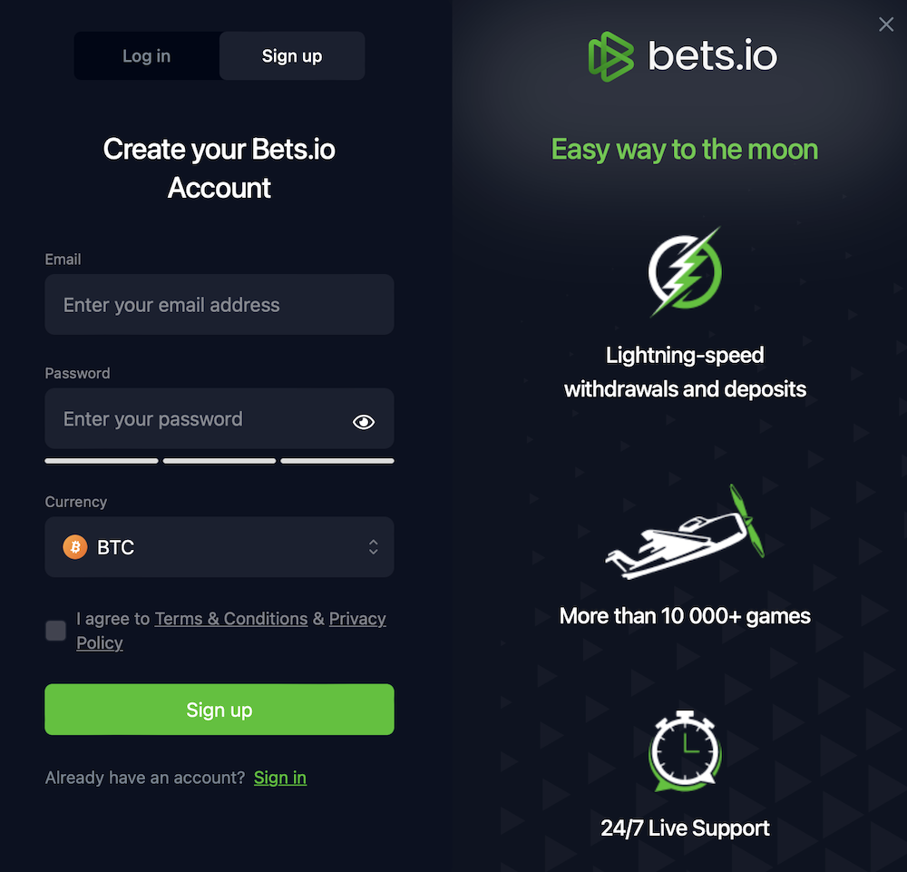 Bets.io Sign Up Bonus