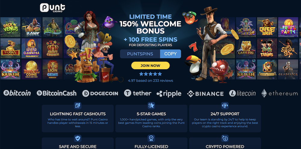 Punt Casino Promo Code Bonus