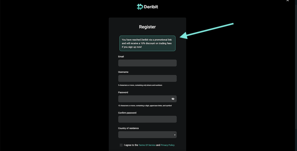 Deribit Sign Up Bonus Code